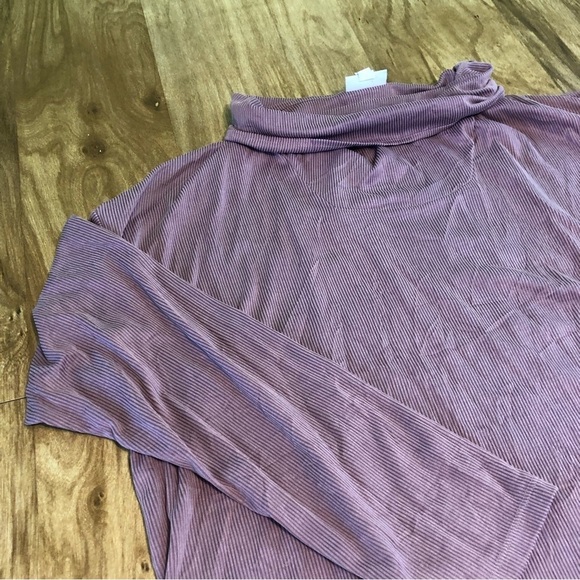 J Jill Purple Ribbed Pullover Long Sleeve Cowl Neck Sweater Womens Size XL Tall - Picture 2 of 9